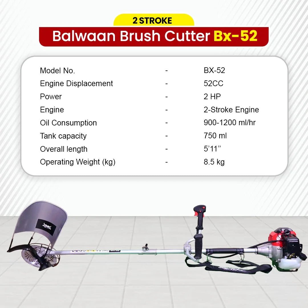 Balwaan BX - 52 2 Stroke 52cc Side Pack Brush Cutter by Balwaan | KrishiGears