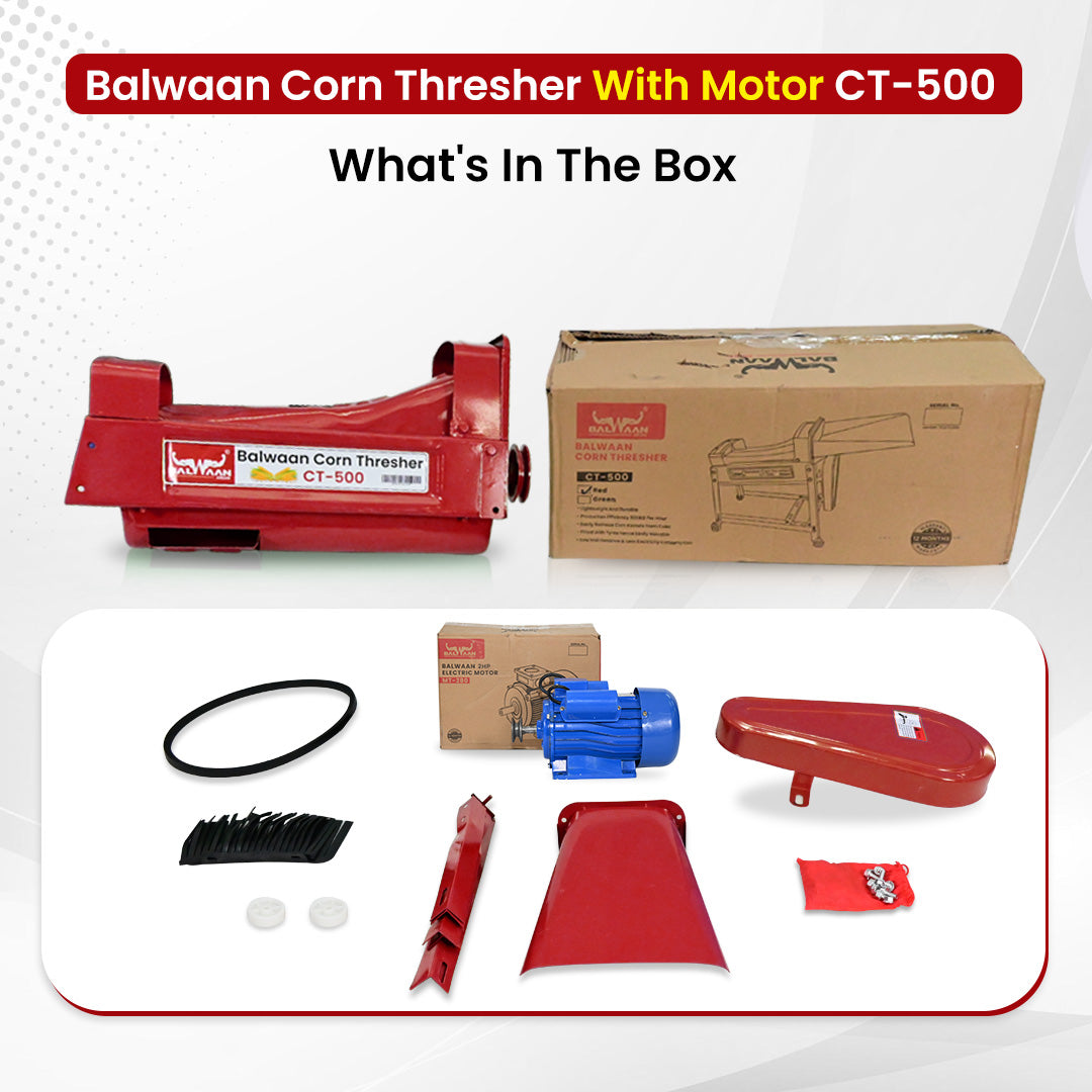 Balwaan Corn Thresher CT-500 With Motor (Red)