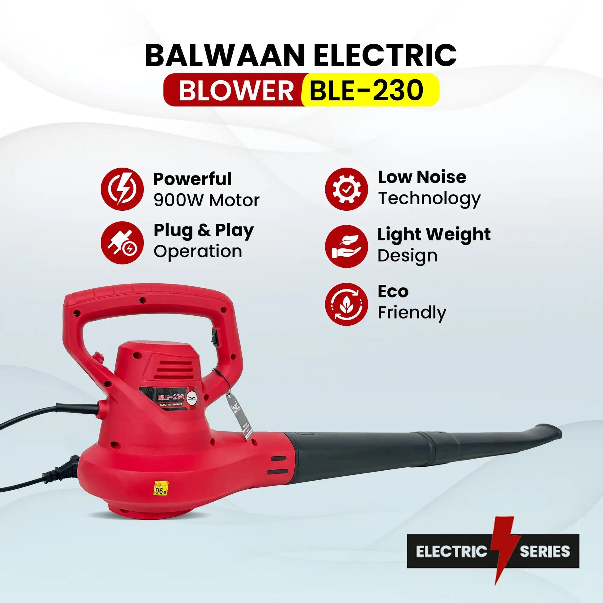 Balwaan Electric Blower BLE - 230 – 900W High Speed Electric Air Blower for Cleaning & Drying by Balwaan | KrishiGears