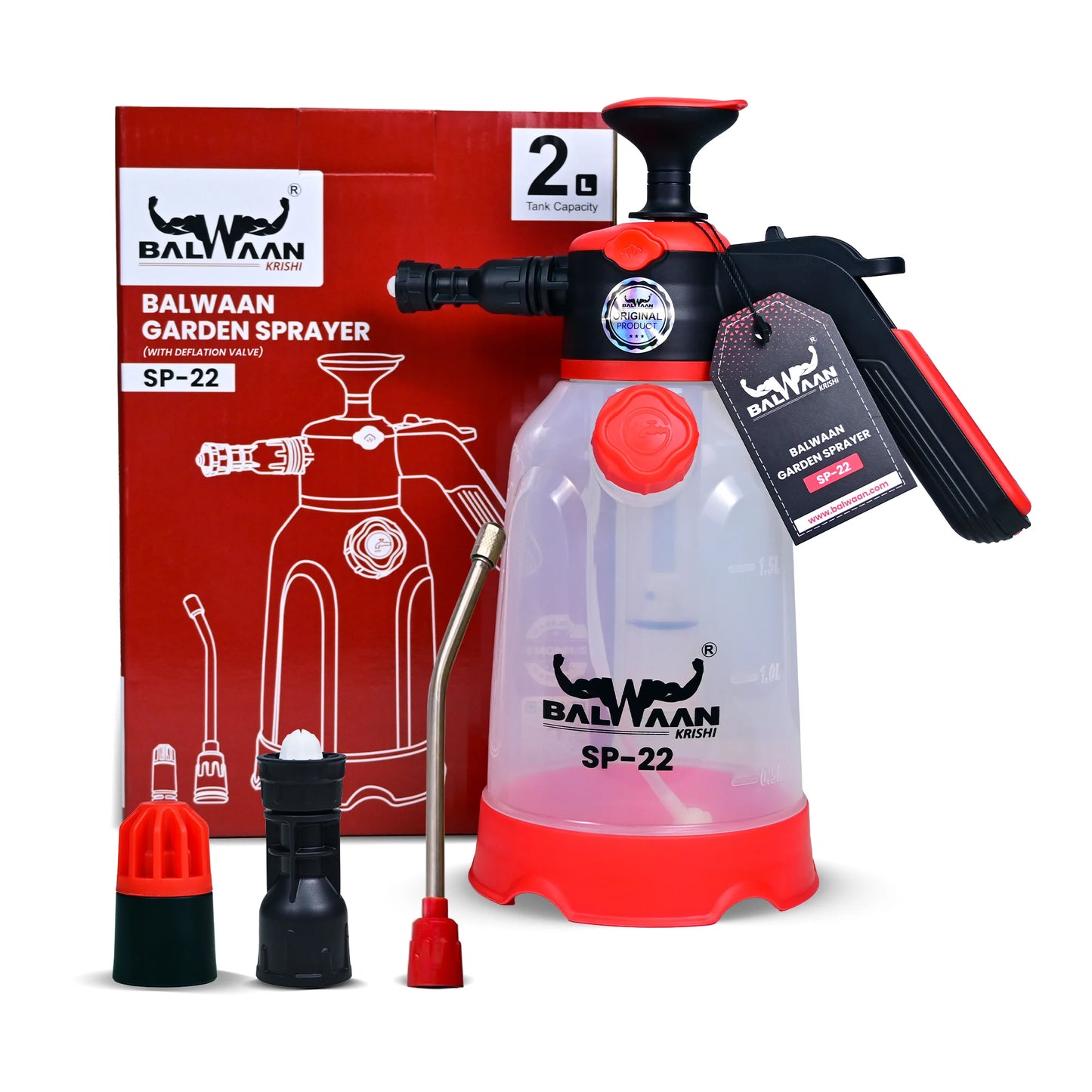 Balwaan 3 in 1 Foam Sprayer SP-22 | 2 LTR Capacity | Best for Car & Bike wash, Agriculture, Gardening, Pesticides, Glass