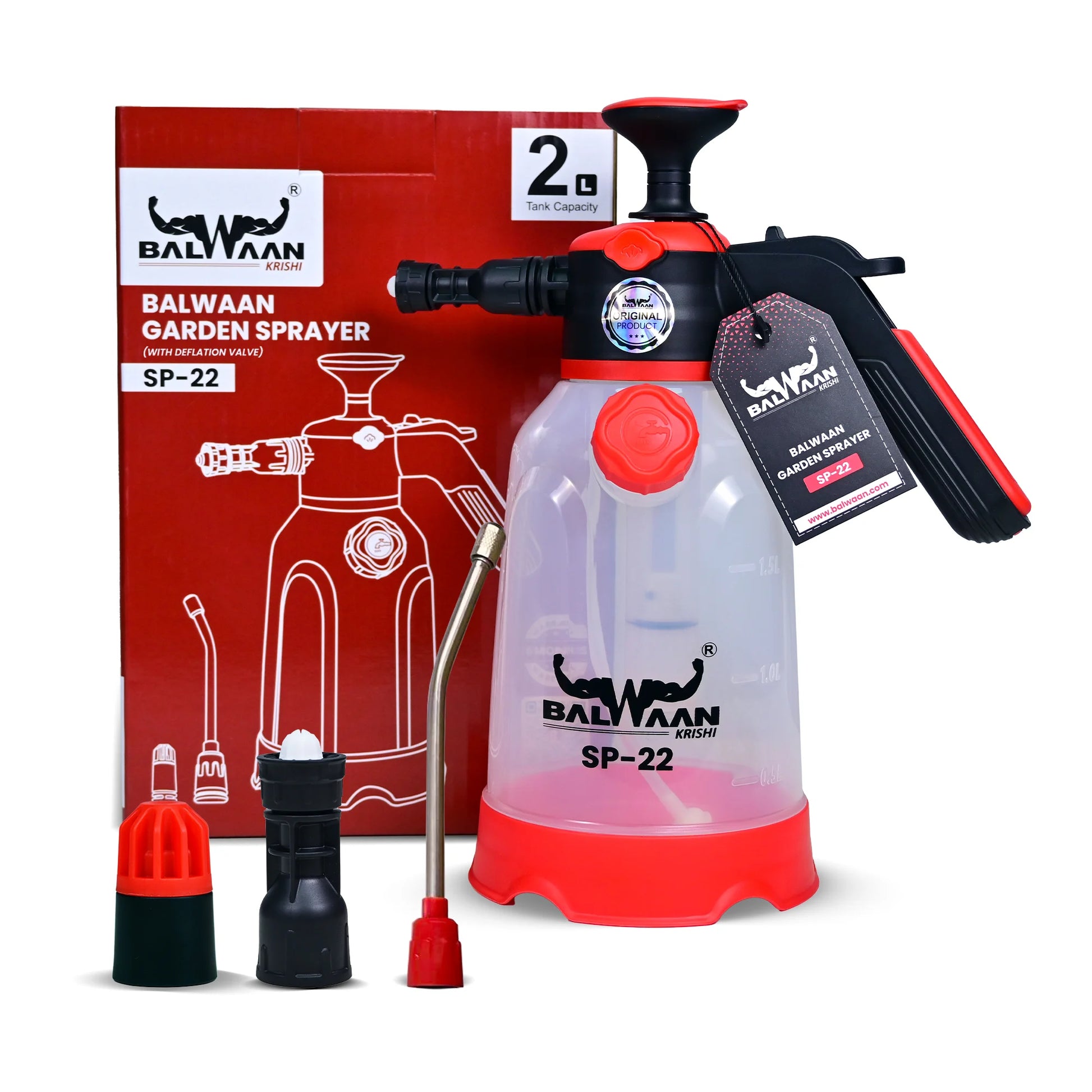 Balwaan 3 in 1 Foam Sprayer SP-22 | 2 LTR Capacity | Best for Car & Bike wash, Agriculture, Gardening, Pesticides, Glass