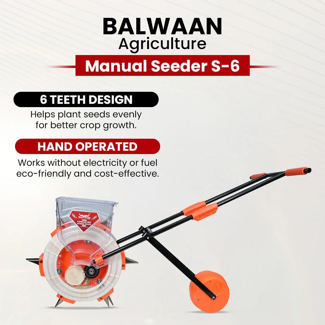 Balwaan Manual Seeder S-6 | Hand-Operated Seed Planter