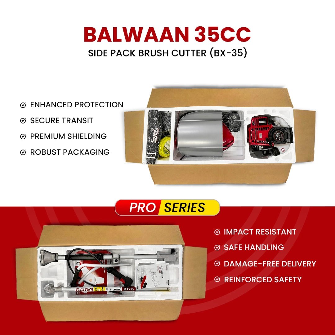 Balwaan Side Pack Brush Cutter BX - 35 Pro | Powerful 35cc Engine by Balwaan | KrishiGears