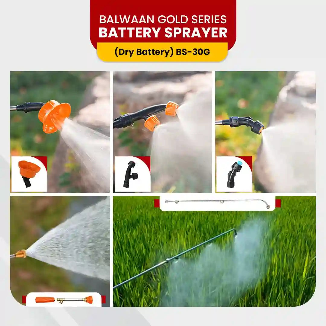Balwaan Gold Series Battery Sprayer BS-30G 12 Volts x 12 Ampere Double Motor First Digital Battery Indicator|20 Litre Ta