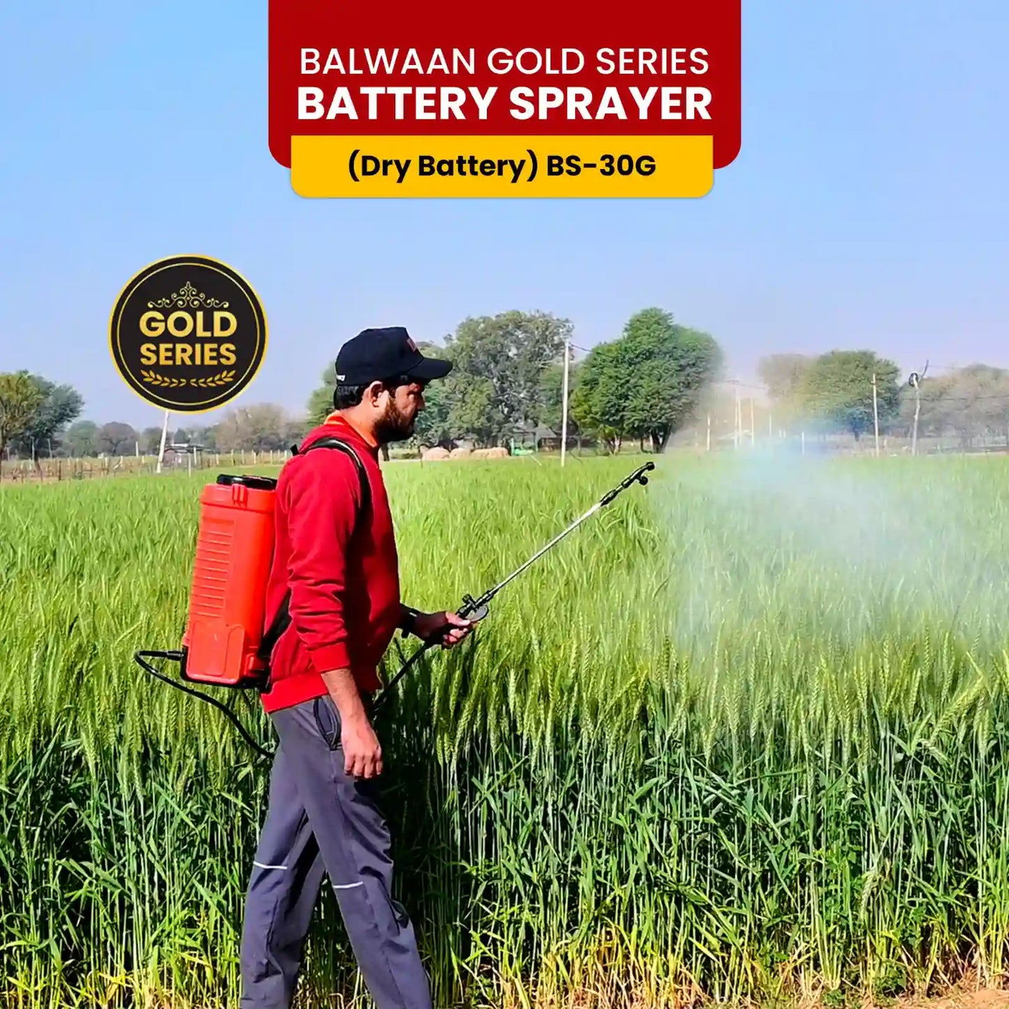 Balwaan Gold Series Battery Sprayer BS-30G 12 Volts x 12 Ampere Double Motor First Digital Battery Indicator|20 Litre Ta