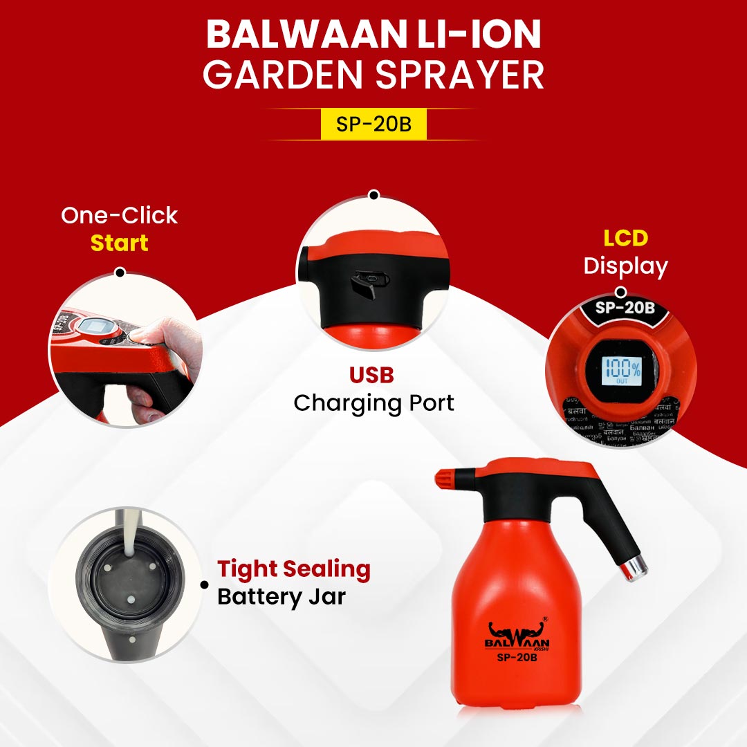 Balwaan SP-20B Li-ion Battery Sprayer (2 Liters)