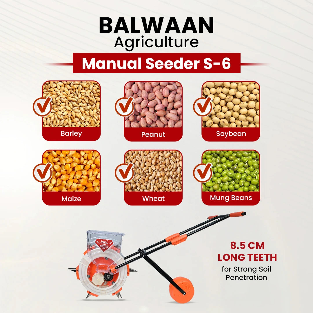 Balwaan Manual Seeder S-6 | Hand-Operated Seed Planter