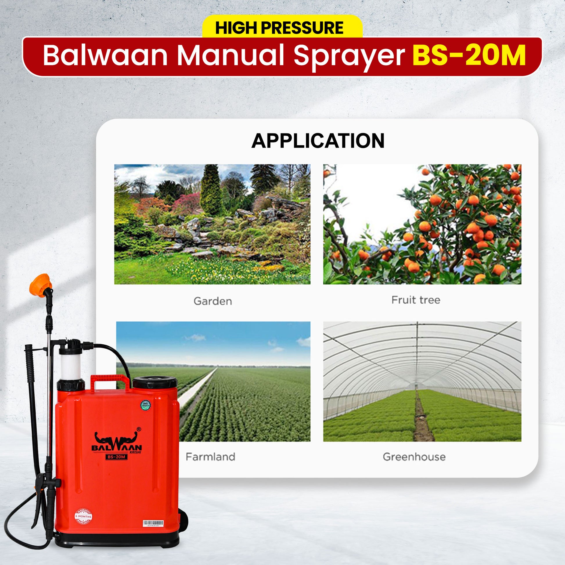 Balwaan BS-20M Manual Sprayer (20 Liters)
