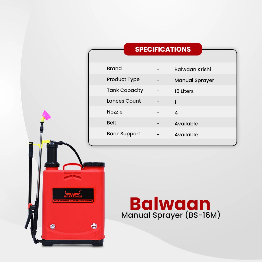 Balwaan BS-16M Manual Sprayer (16 Liters)