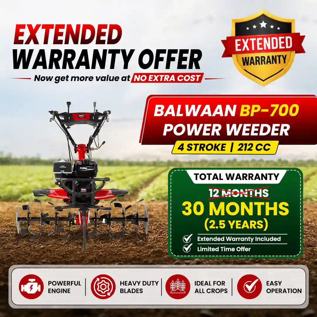 7HP 4 Stroke Power Weeder BP-700 | 212cc Powerful Euro (V) Petrol Engine | Dual Clutch Power Tiller