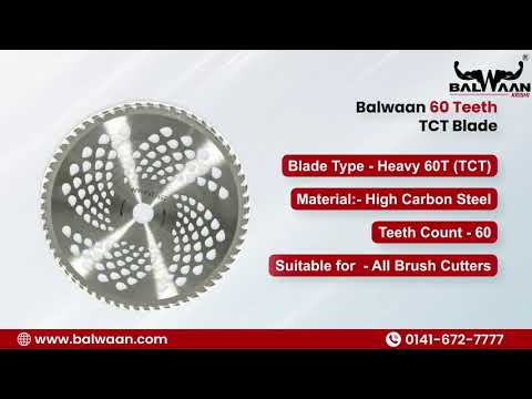 Balwaan Brush Cutter Blade 60T-15 - supplier product video