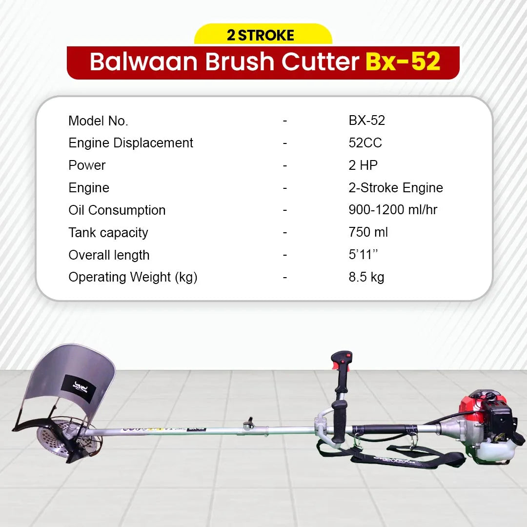 Balwaan BX-52 2 Stroke 52cc Side Pack Brush Cutter